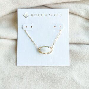 NEW Kendra Scott Elisa Gold White Pearl Pendant Necklace Authentic